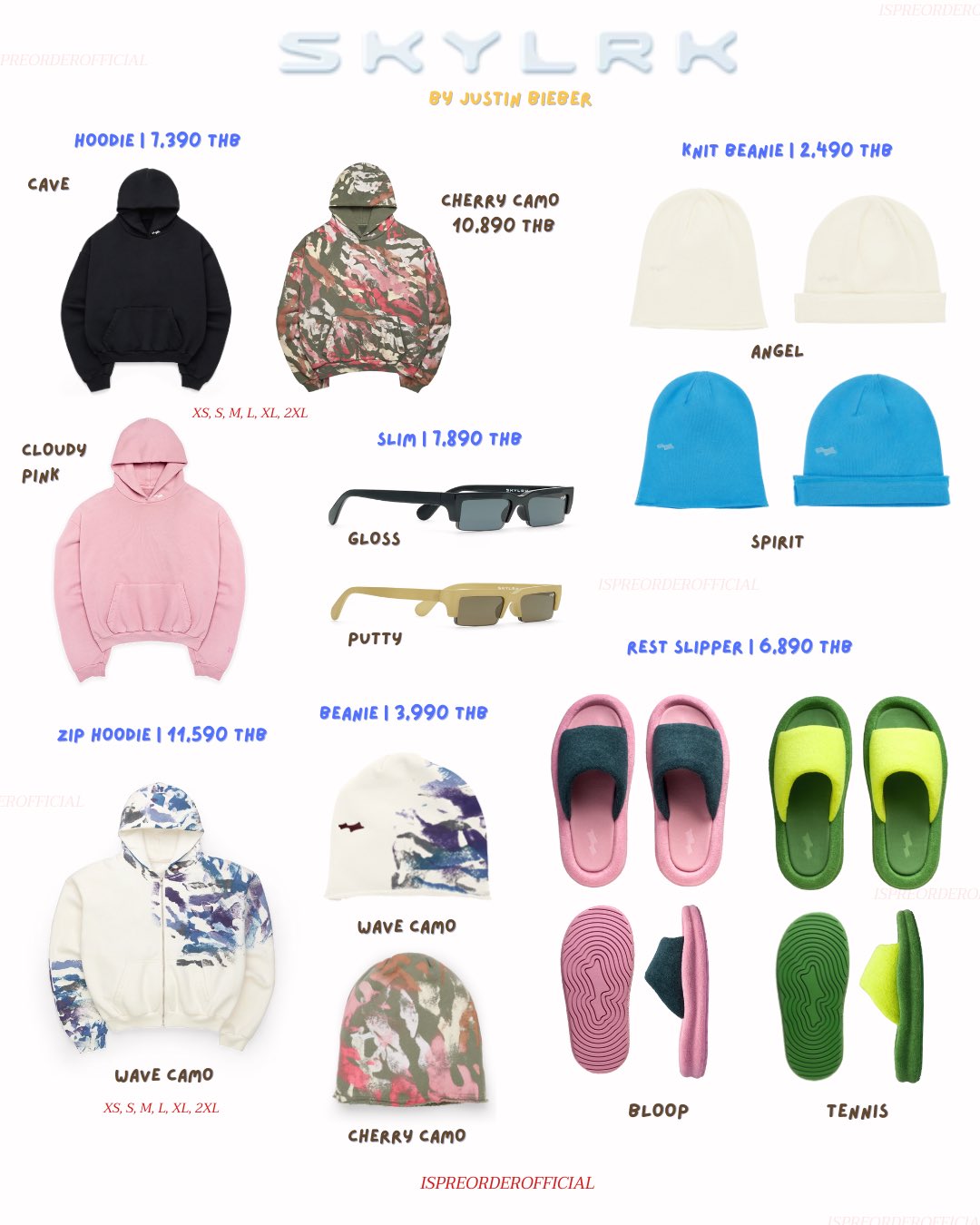 Justin Bieber SKYLRK ANGEL ホワイト ビーニー