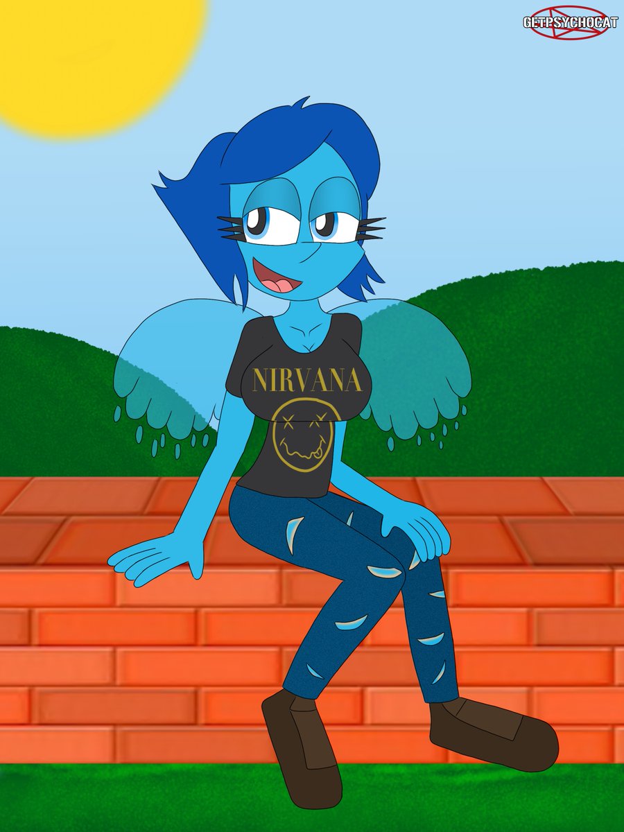 silvergunner's tweet photo. #Grunge themed #LapisLazuli. Harsh Realm, Dude. #myart #StevenUniverse https://t.co/LEpBzmjPjd