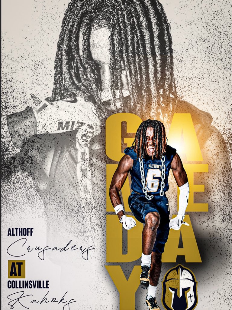 AlthoffFootball's tweet photo. Football Friday!  We travel to Collinsville this evening for our Week 6 matchup…Go Crusaders!
#stackyourbrick https://t.co/4786JhH0X6