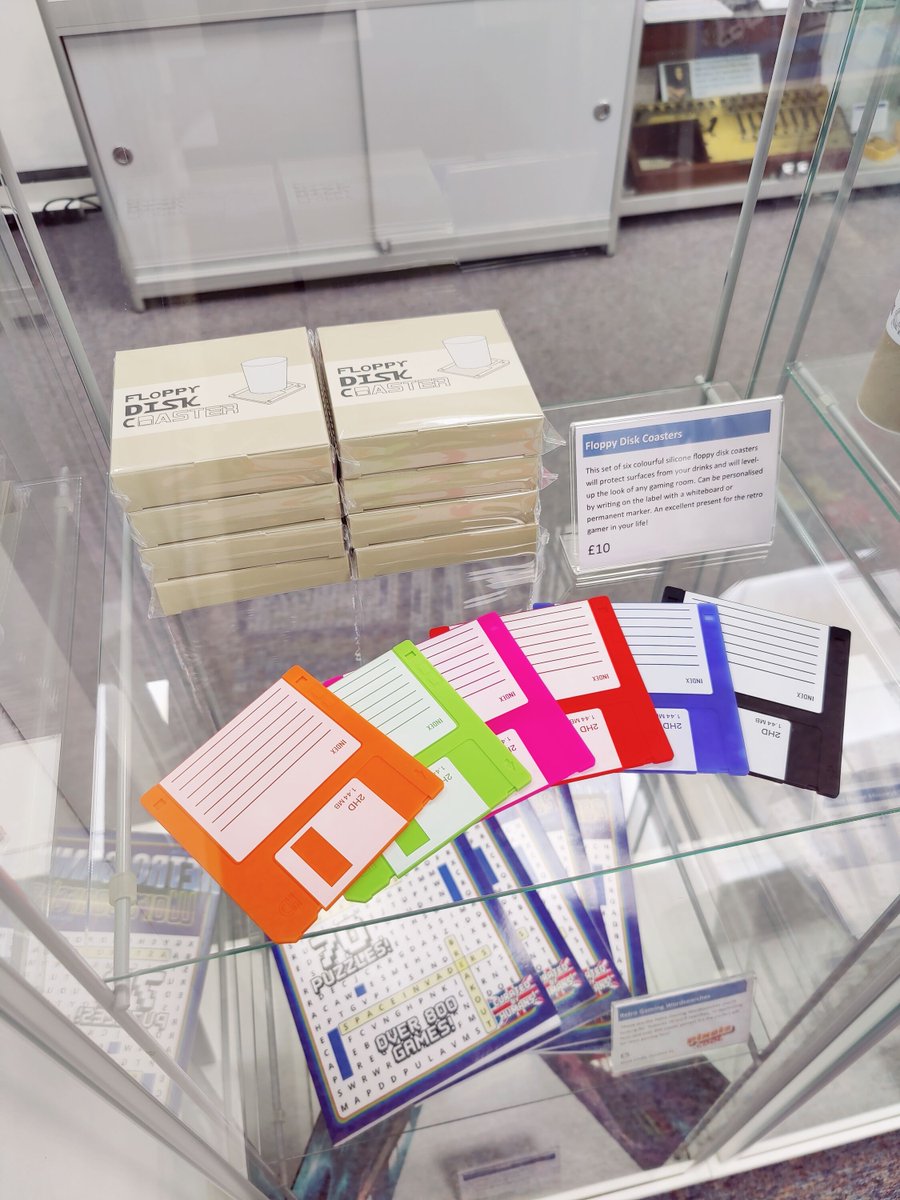 MuseumComputing's tweet image. A new addition to our museum shop are these great floppy disk coasters. A colourful pack of 6 silicone coasters that will bring a retro touch of class to any gaming room. Pick them up from our museum shop for only £10 per pack!
#Retro #gaming #mugoftea