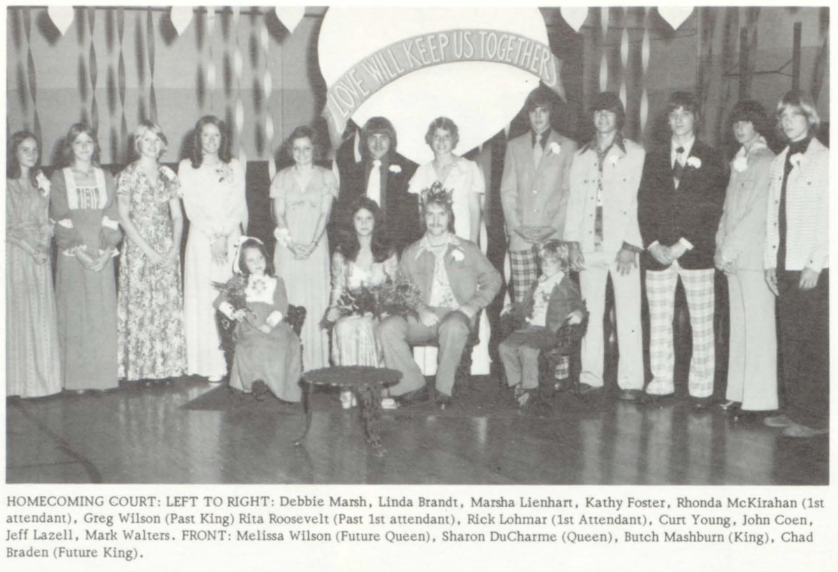 Happy Plaidurday! Our last homecoming pics celebrate the great plaid era of the 1970s. These images are from Homecoming 1975 (from 1976 YB).