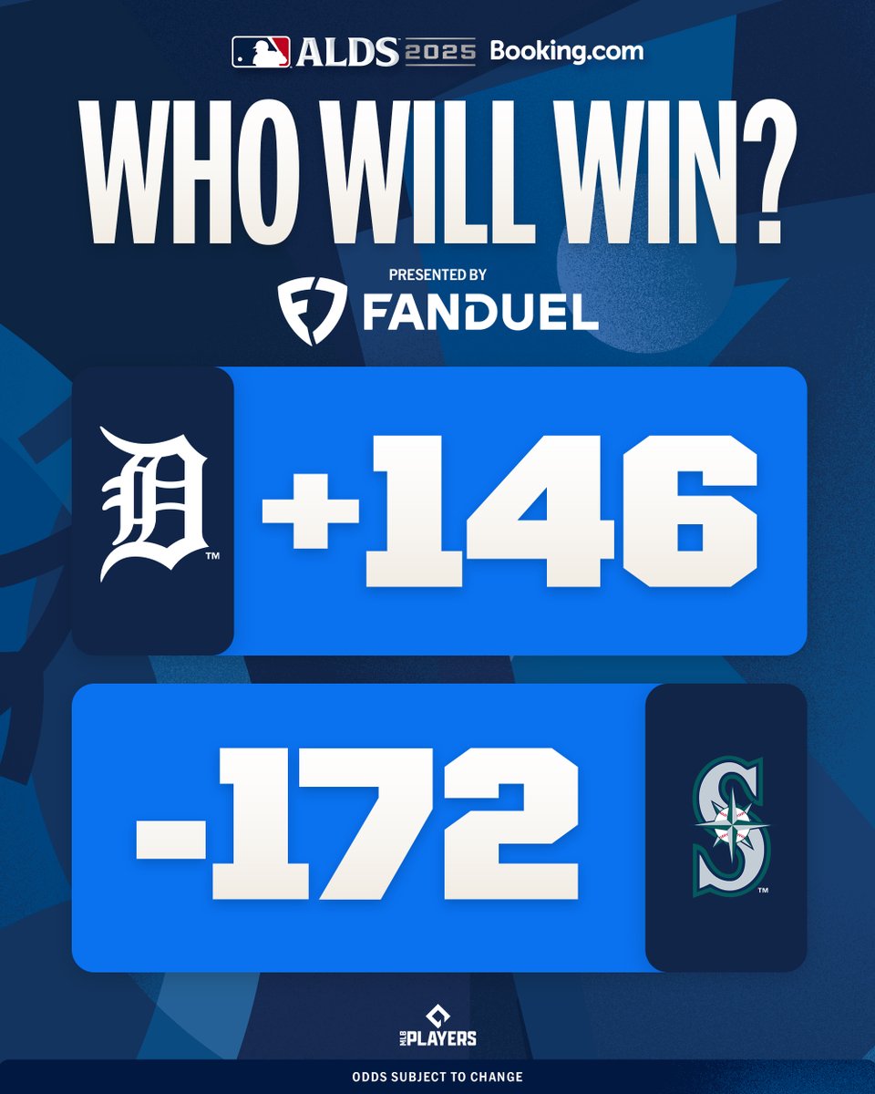 Who’s taking the ALDS between Detroit and Seattle?

Odds via <a href="/FDSportsbook/">FanDuel Sportsbook</a>