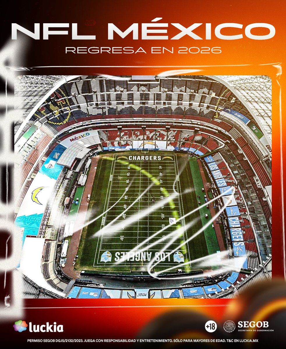 ¡Regresa la NFL!🤩

🏈El comisionado de la NFL, Roger Goodell, anunció que la Ciudad de México volverá a recibir un partido de NFL en 2026.🇲🇽

¿A que equipo te gustaría ver en el Estadio Banorte?

#NFL #nflmexico #Luckia