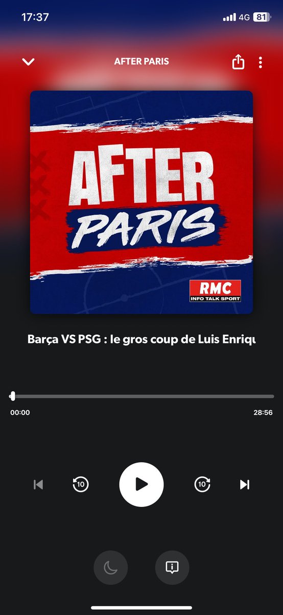 Après Barca-PSG, une petite dose d’After Paris 😍. L’évaluation du match.

C’est dans le podcast avec <a href="/JTaxis/">Julien Taxis</a> <a href="/ArthurPerrot/">Arthur Perrot</a> <a href="/Jo_Ferdinand/">Jonathan Ferdinand</a> <a href="/FannyCousin/">Fanny Cousin</a> ⬇️

rmc.bfmtv.com/podcasts/after…
