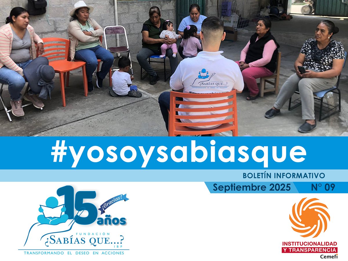 Amigos de <a href="/SABIASQUEIBP/">Fundación ¿Sabías que...? IBP</a> compartimos con ustedes nuestro boletín informativo del mes de #Septiembre. Agradecemos el apoyo de todos los que nos ayudaron. Con su apoyo seguiremos trabajando en favor de los que menos tienen. bit.ly/46ALk31