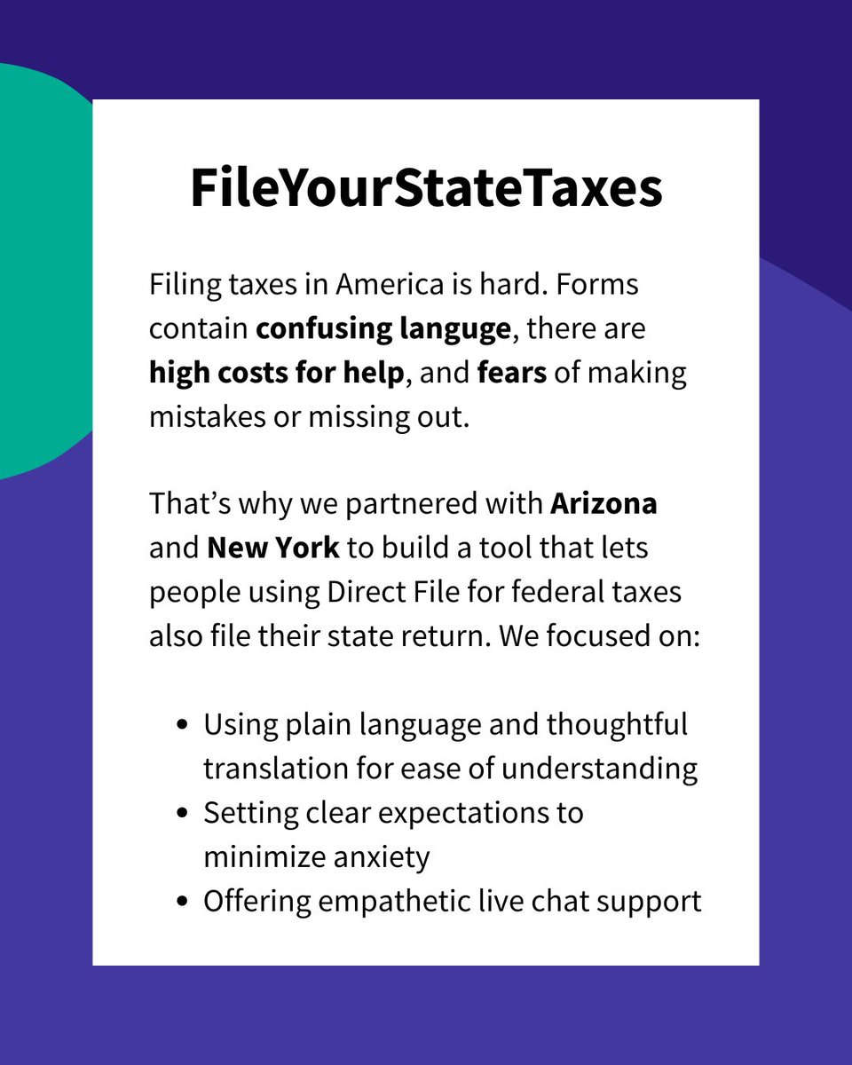 codeforamerica's tweet image. Filing taxes in under 15 minutes? ✅
98% satisfaction? ✅
That’s FileYourStateTaxes 2025. 👉 codeforamerica.org/success-storie…

#CivicTech #GovernmentThatWorks #FileYourStateTaxes