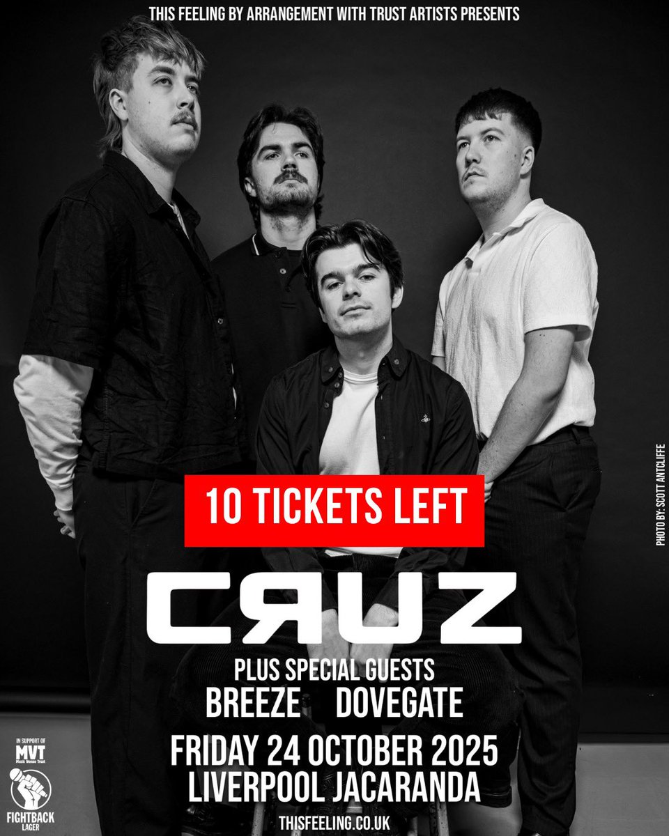 band_cruz's tweet image. LIVERPOOL - 10 TICKETS LEFT 

We’re now down to the last 10 tickets for our headline show at @jacrecordstore later this month. 

This will sell out! Grab your tickets before it’s too late, and be part of what will be nothing short of an amazing night. 

🎟️ Last tickets:…
