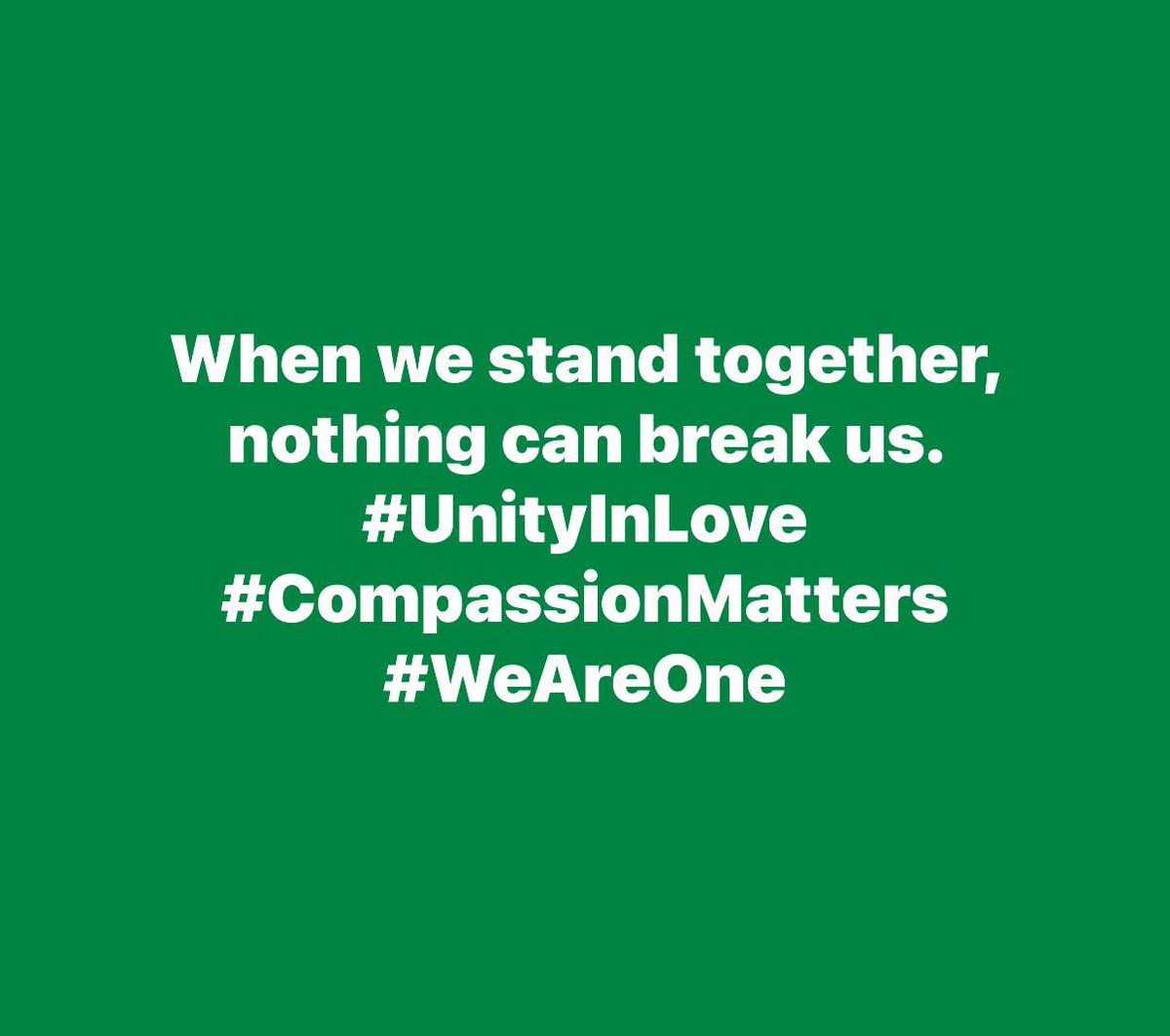 CharmaineTucker's tweet image. When we stand together, nothing can break us. #UnityInLove #CompassionMatters #WeAreOne