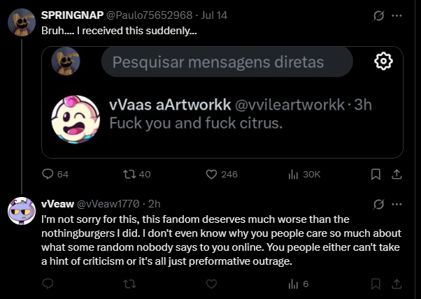 floofy_chu's tweet image. Bro.
You harassed minors and falsified information.