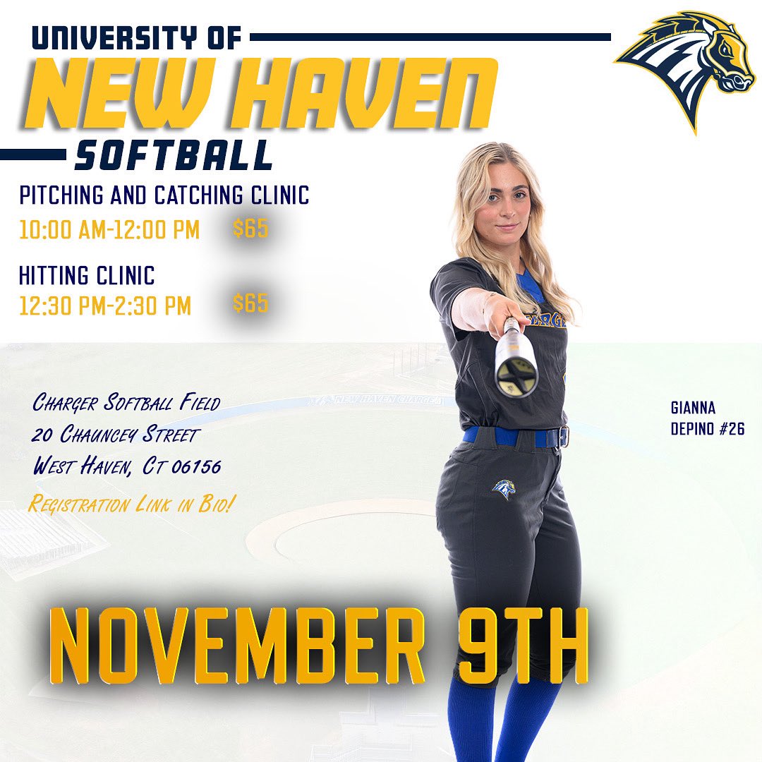 🚨 November Clinics Announced 🚨

⚡️Come work with our staff on specific skill based instruction on November 9th ⚡️

 🥎Pitching and Catching 10-12 (capped at 10 each)

🥎 Hitting Clinic 12:30-2:30

🔔 Sessions are signed up by individual basis

🔗 Link in bio!

#BlueandGold