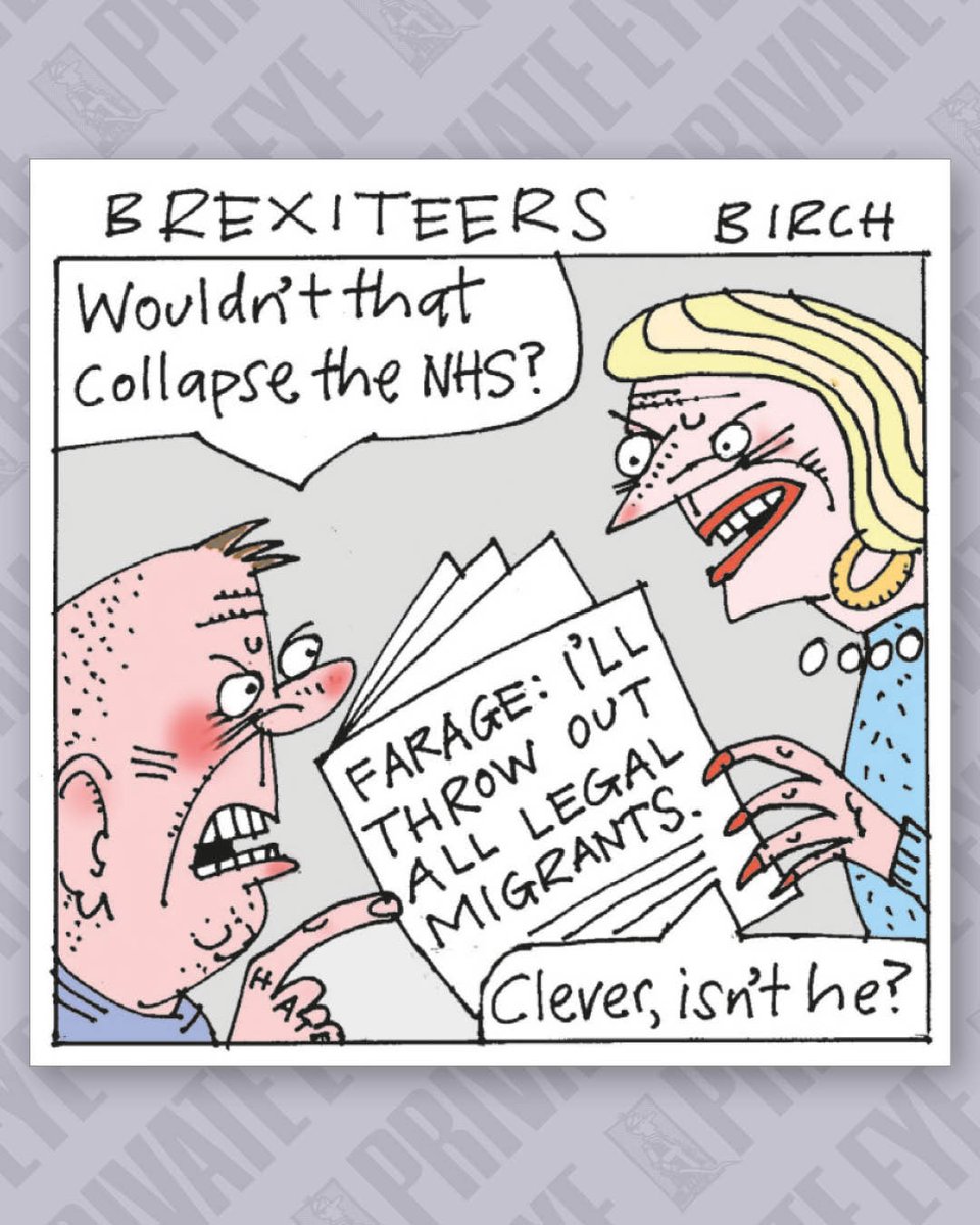 PrivateEyeNews's tweet photo. “Clever, isn’t he?”

From the new Private Eye, out now. https://t.co/ByXbfVUgCi