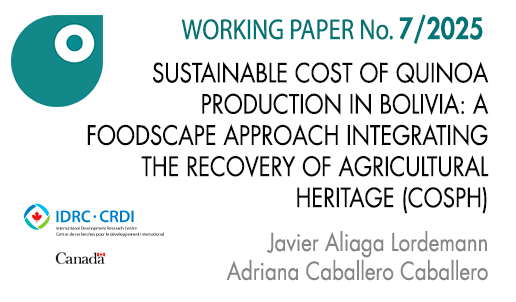New Working Paper at INESAD! 
"Sustainable cost of quinoa production in Bolivia: A landscape approach integrating the recovery of agricultural heritage (COSPH)"
You can download it here
wp.me/p9wqBX-4QI
#INESAD