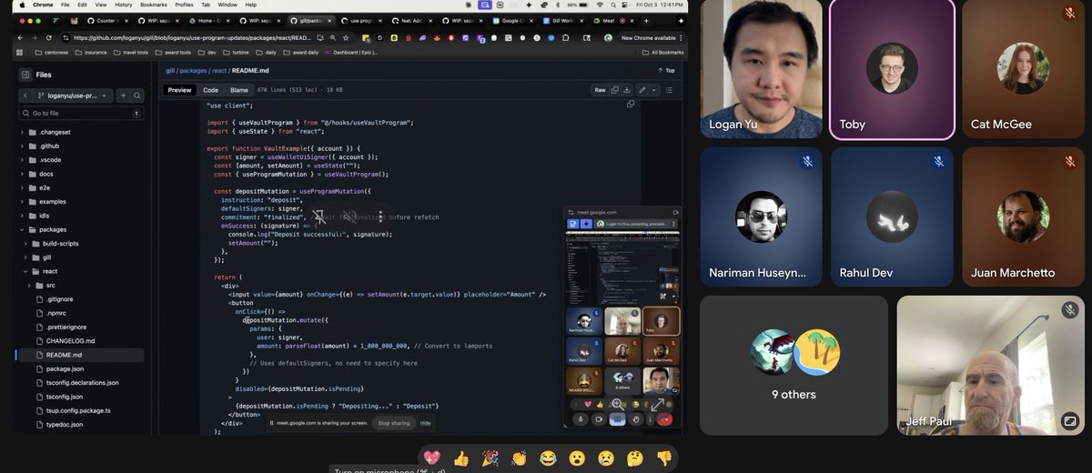 japarjam's tweet image. The @gillsdk working group continues to cook up the best DevEx using Gill.  

Cruising - Serving- OSS Contributing . 

@solanaturbine TRIBE