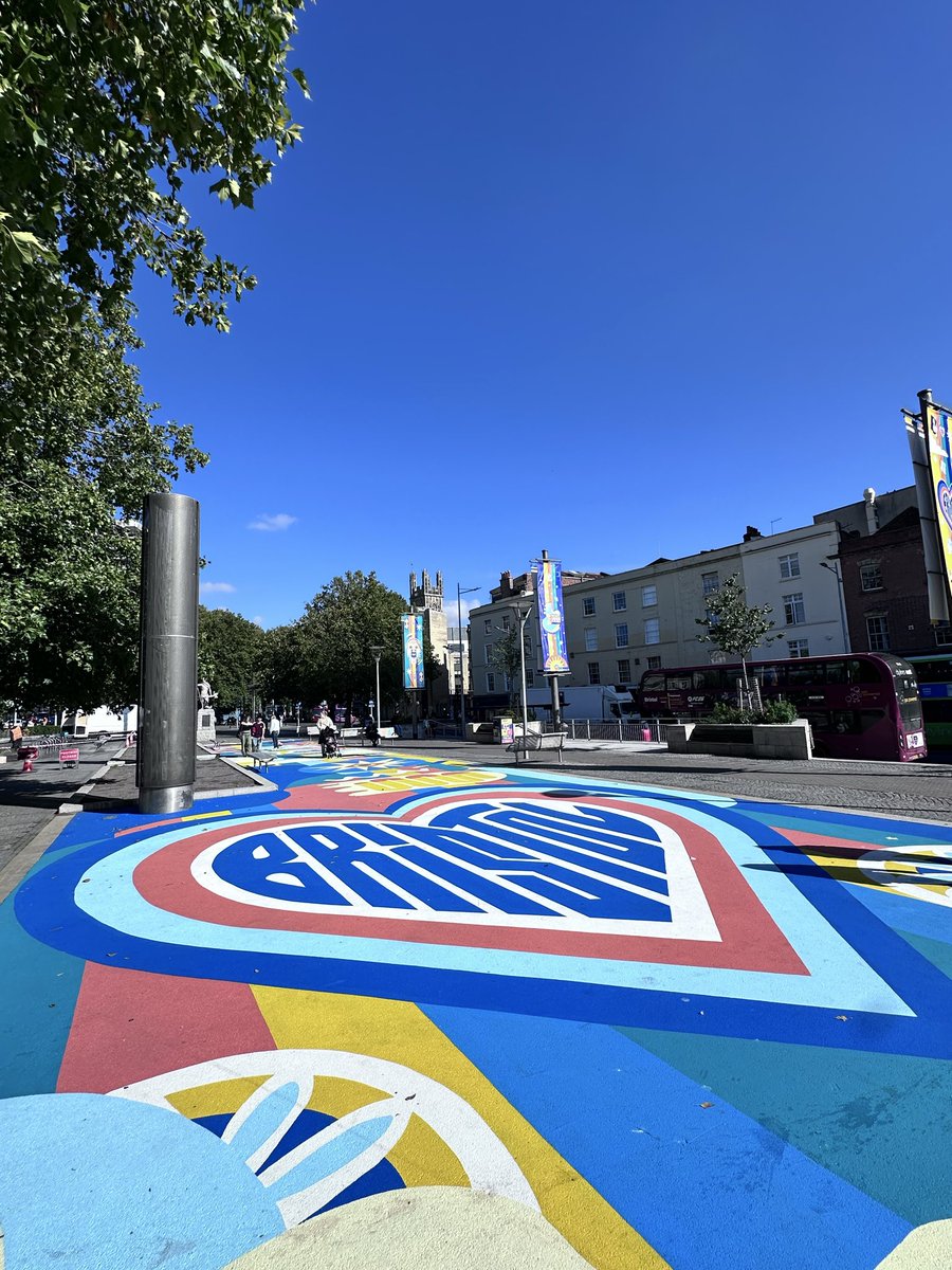 New artwork in Bristol city centre where the fountains used to be !!