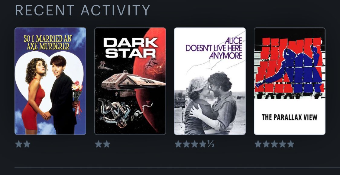 #LastFourWatched #LetterbxdFriday