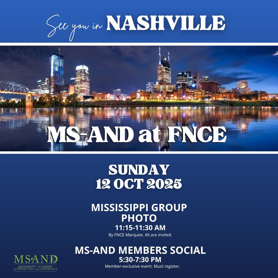 Mississippi Academy of Nutrition and Dietetics tweet media