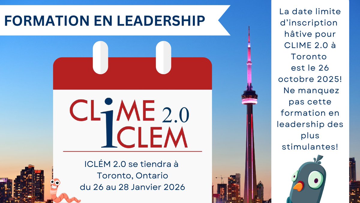 Ne manquez pas cette occasion ! La date limite d’inscription anticipée à notre cours de formation en leadership ICLÉM 2.0 est le 26 octobre 2025.

Réservez votre place dès aujourd’hui et profitez du tarif réduit ! came-acem.ca/professional-d…