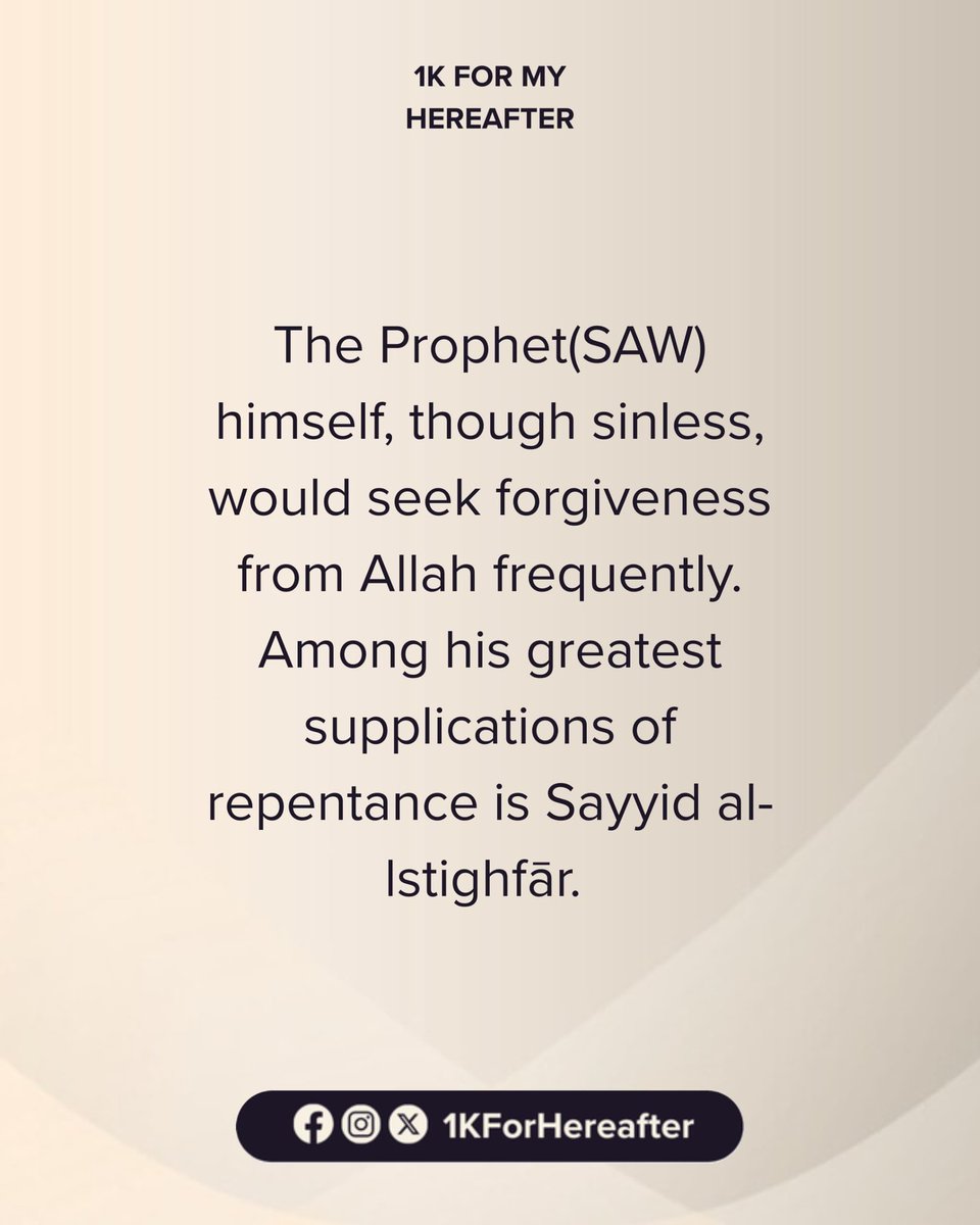 1KForHereafter's tweet photo. "The best of sinners are those who repent." - Sunan Ibn Mâjah. 

It's the last hour between Asr and Maghrib on a Friday. Seek forgiveness make Du'a, and donate to support a continuous charity. https://t.co/N8C0V2IA7u