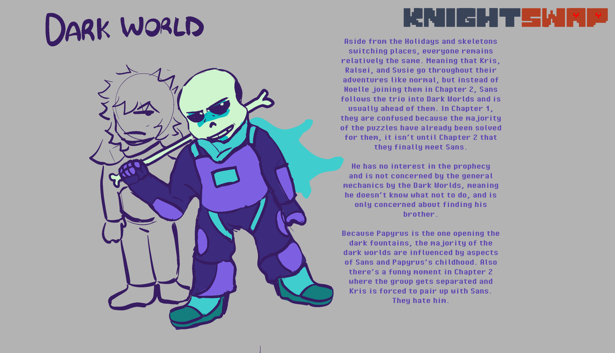 recrdplyr's tweet photo. AN INTRODUCTION TO #KNIGHTSWAP , an au created by me , @tinyhater , and @morkanslil_y . In this au, the Holidays and the Skeletons switch places, making Papyrus the knight. Info in the images ! https://t.co/pNCyNaja8r