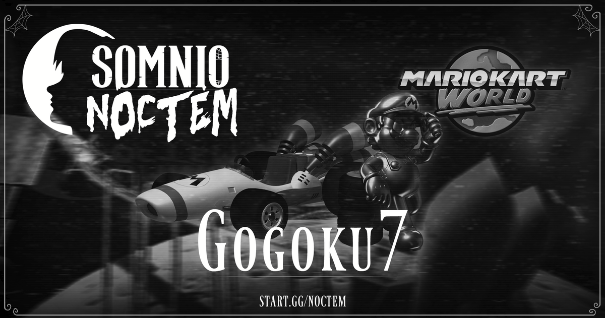 The man who dominated Rainbow Road for half a decade in Mario Kart 7, is competing in Mario Kart World during Somnio Noctem, we are excited to welcome.. 🎃🌖

<a href="/Gogoku7/">TDB | Gogoku7</a>  !

📅31 Oct. 01, 02 Nov.
🎮SSBM, SSBB, SSBU, Rivals 2, MKW
📌H20 Esports Campus, Amsterdam

Sign up and info⬇️
