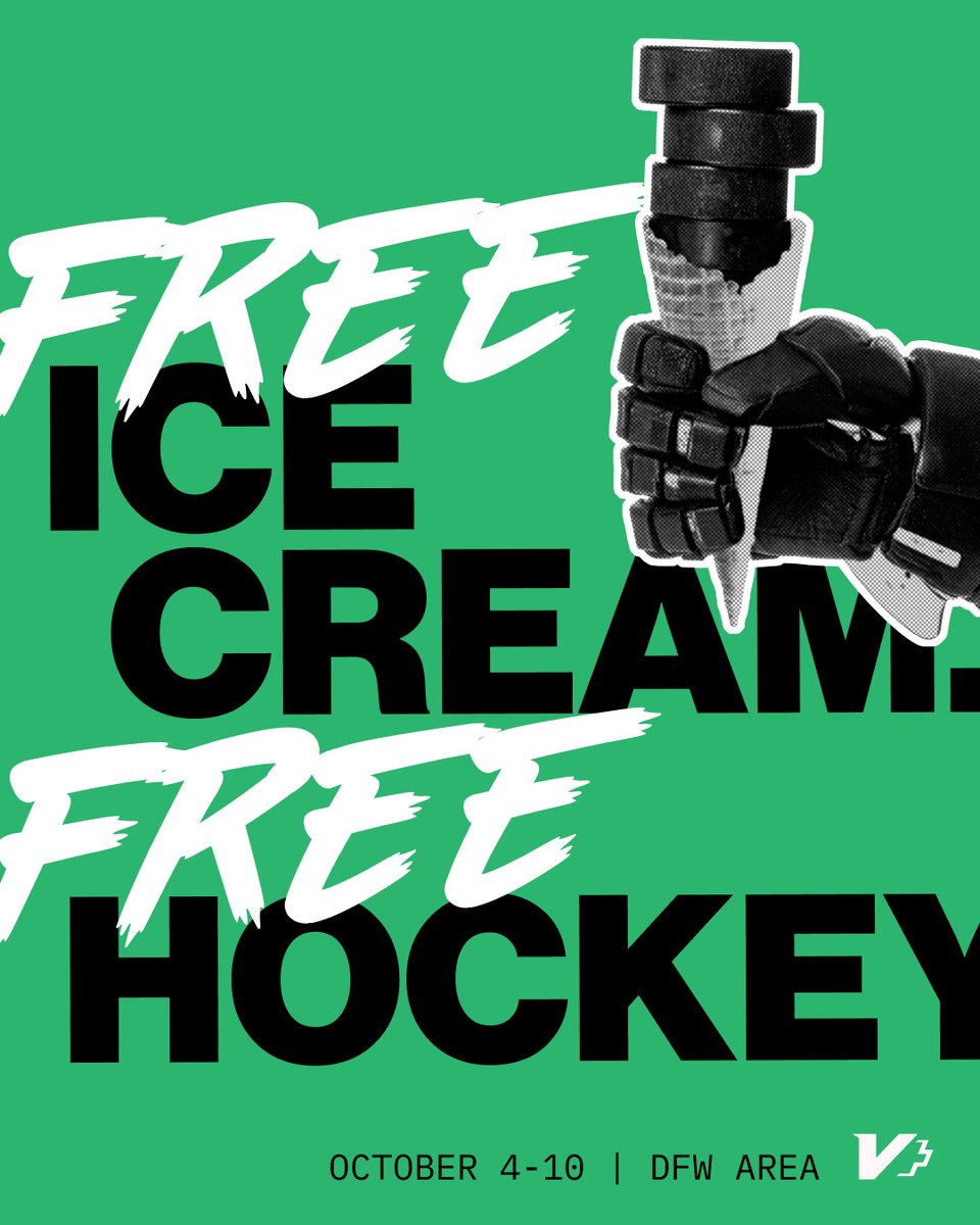 victoryplustv's tweet photo. 𝙁𝙍𝙀𝙀 𝙃𝙊𝘾𝙆𝙀𝙔 🏒
𝙁𝙍𝙀𝙀 𝙄𝘾𝙀 𝘾𝙍𝙀𝘼𝙈 🍦

Victory+ is celebrating the return of @DallasStars hockey by driving an ice cream truck around DFW from Oct. 4-10. The ice cream is FREE.

Find the truck to find treats, meet celebrity guests, win prizes and more! https://t.co/zbVrDlQwN4