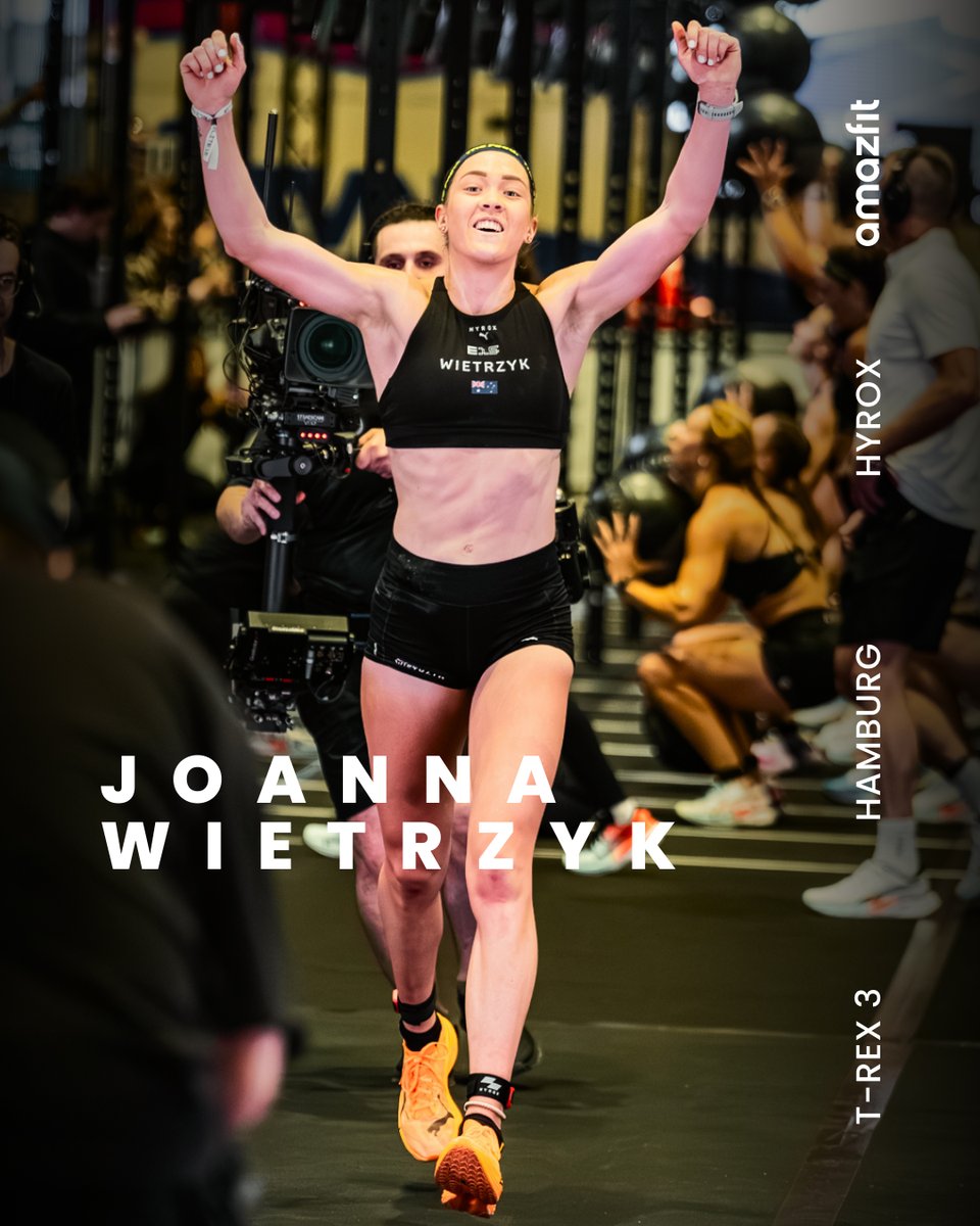AmazfitGlobal's tweet image. One word on her shoe: ignite.

Joanna Wietrzyk lit up Hamburg and no one could catch her.

Your HYROX Elite 15 Champion is here.

#TeamAmazfit #HYROX #TRex3 #TrainRecoverRepeat