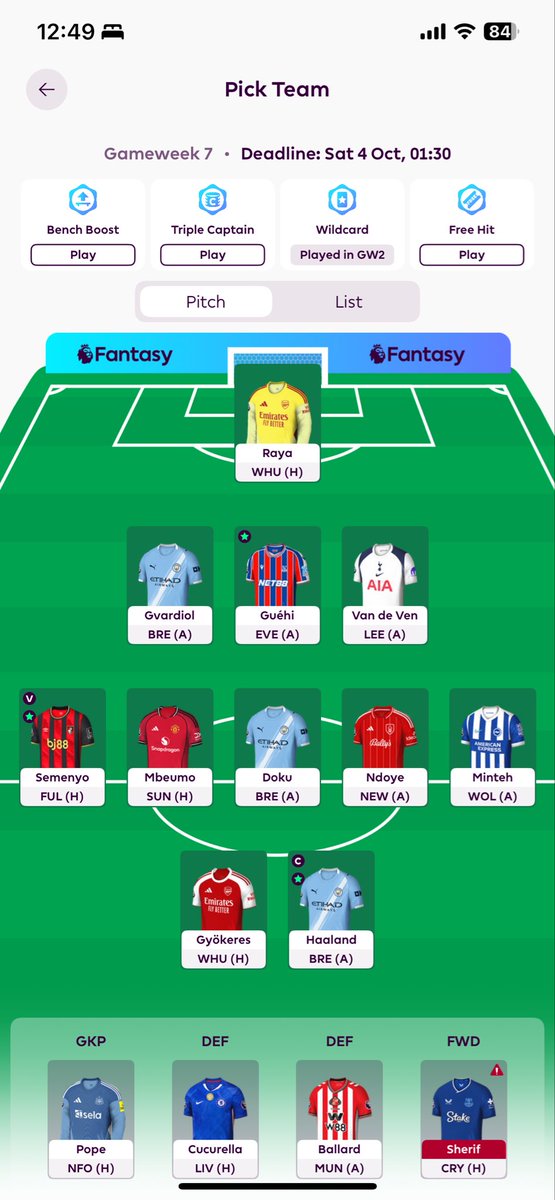mat_cheper's tweet photo. @FPLMattW ndoye to Sarr maybe? https://t.co/ikAlHIeS52
