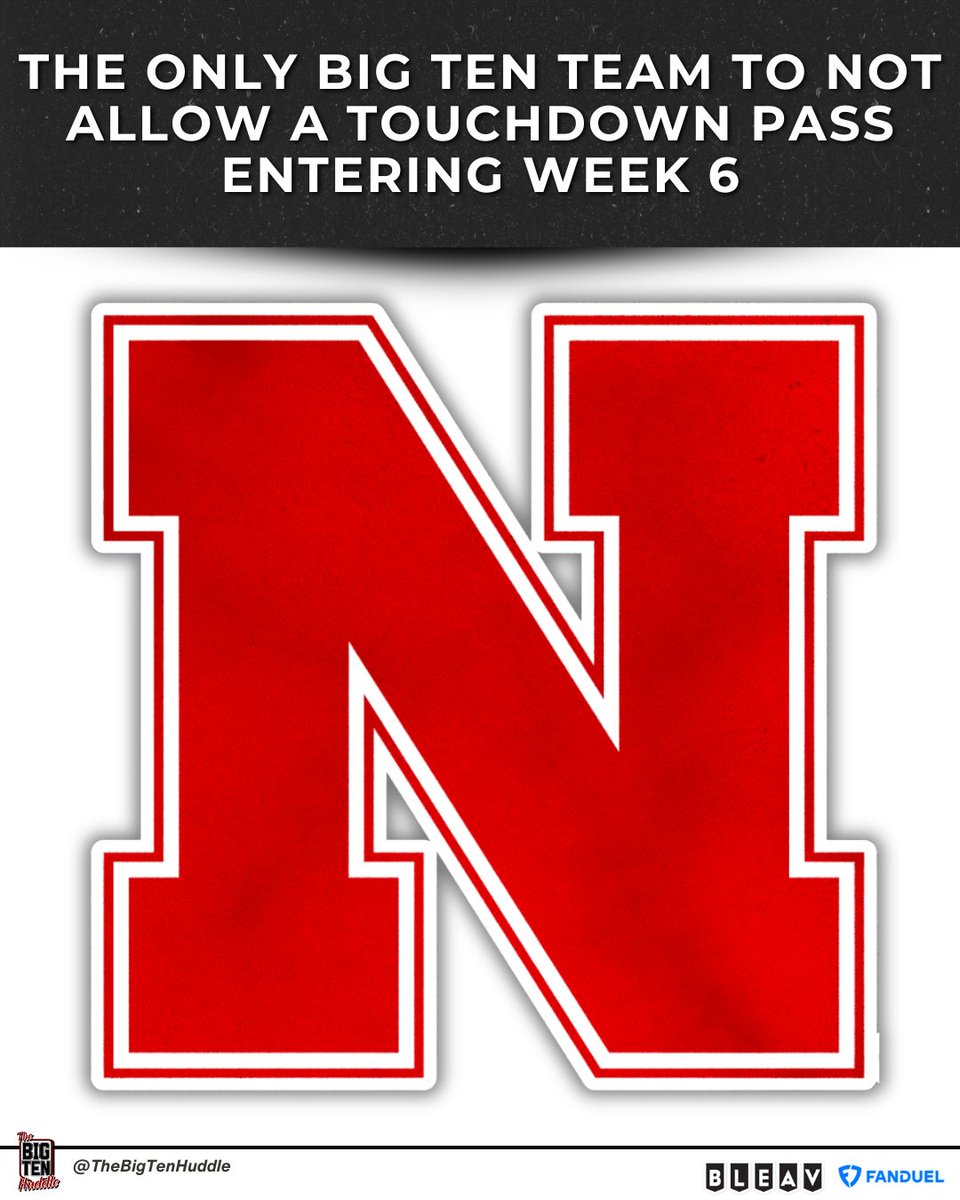 Nebraska is the only Big Ten team not to allow a touchdown pass so far this year.

Plus, they are the only FBS team to allow less than 100 yards per game passing and less than 4 yards per pass attempt on the season.

❌ fly zone in Lincoln!