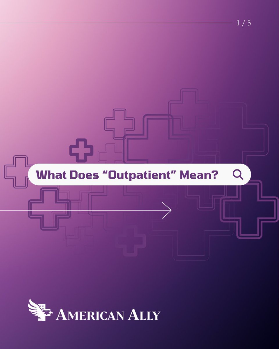 AmericanAllyIns's tweet image. “Outpatient” sounds simple but when it comes to your benefits, the definition matters...

With American Ally, outpatient benefits kick in right away with no deductible.

📲 Learn More: americanally.com 

#OutpatientExplained #RealCoverage #AmericanAlly #NoSurprises