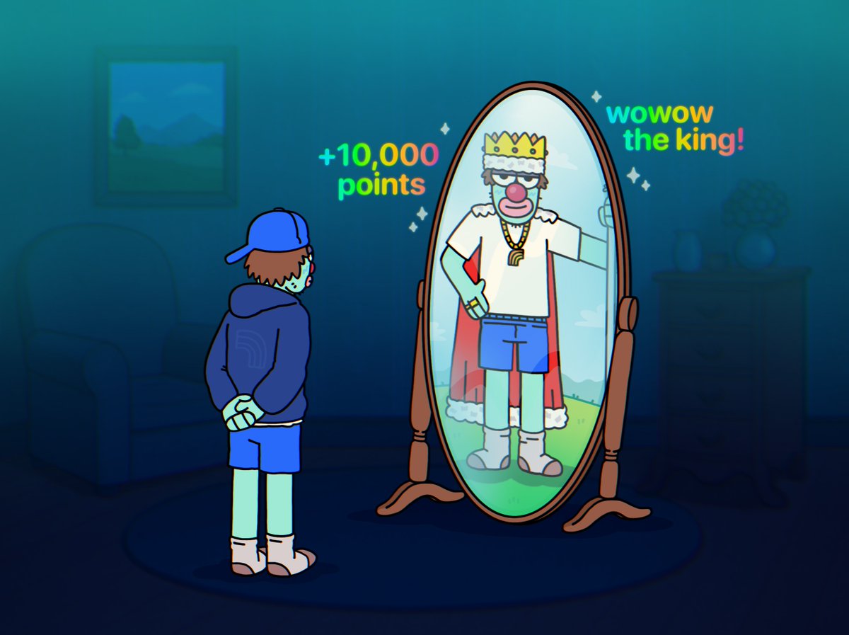 rainbowdotme's tweet image. visualizing in the mirror the king i want to become.