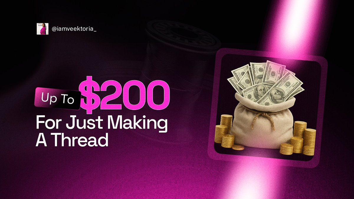 iamveektoria_'s tweet photo. I discovered a platform where you can earn over $200 for making a thread!

RT, bookmark, comment, and tag your frens 🧵

PS: Account size is not a barrier 🙂‍↔️
