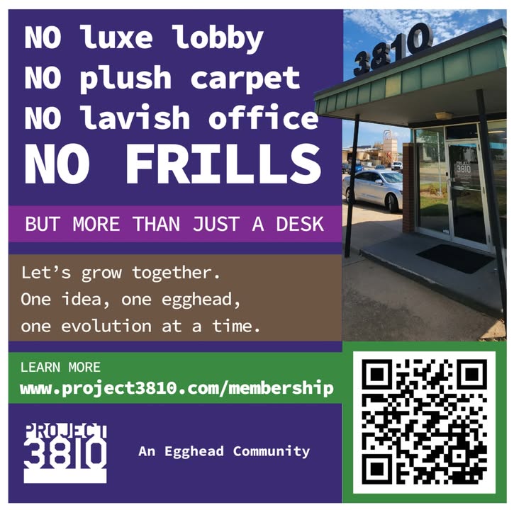 Project3810's tweet photo. Looking for a coworking space that skips the frills and gets straight to business?

Come experience a space built for hustle, not just show.

#CoworkingLife #Project3810 #EggheadCommunity #OKCBiz #StartupFriendly #route66 #entrepreneurlife #startuplife #incubator https://t.co/tcKuUhBk86