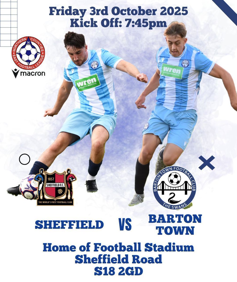 Barton Town FC (@bartontownob) on Twitter photo The Swans are off to <a href="/sheffieldfc/">Sheffield Football Club</a> in the Macron <a href="/NCEL/">Macron NCEL</a> Premier
Division tonight... 7:45pm kick-off so it's time to set off... and bring your raincoat!
If you can't make the game listen to live coverage on <a href="/barton_fm/">Barton FM</a> from 7:30pm The Swans are off to <a href="/sheffieldfc/">Sheffield Football Club</a> in the Macron <a href="/NCEL/">Macron NCEL</a> Premier
Division tonight... 7:45pm kick-off so it's time to set off... and bring your raincoat!
If you can't make the game listen to live coverage on <a href="/barton_fm/">Barton FM</a> from 7:30pm