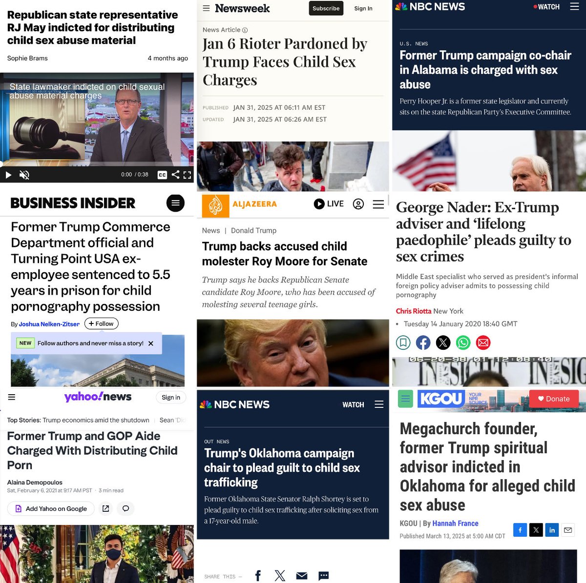 <a href="/DonaldJTrumpJr/">Donald Trump Jr.</a> Better that than to love men who fuck kids