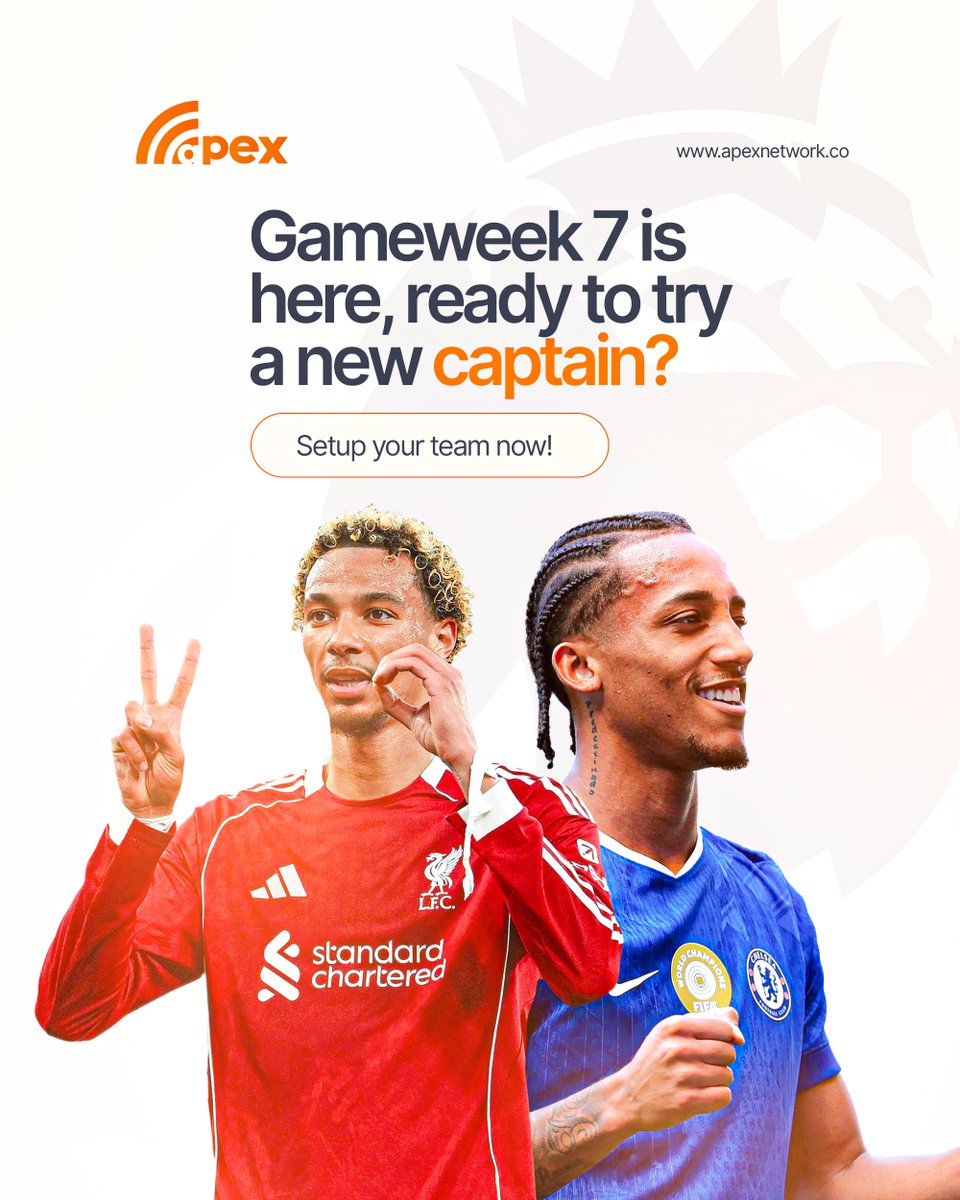 useapexnetwork's tweet image. Gameweek 7 is here 🙌 

Don’t get caught slipping, set your team now!

#useapexnetwork #Gameweek7 #FPL
