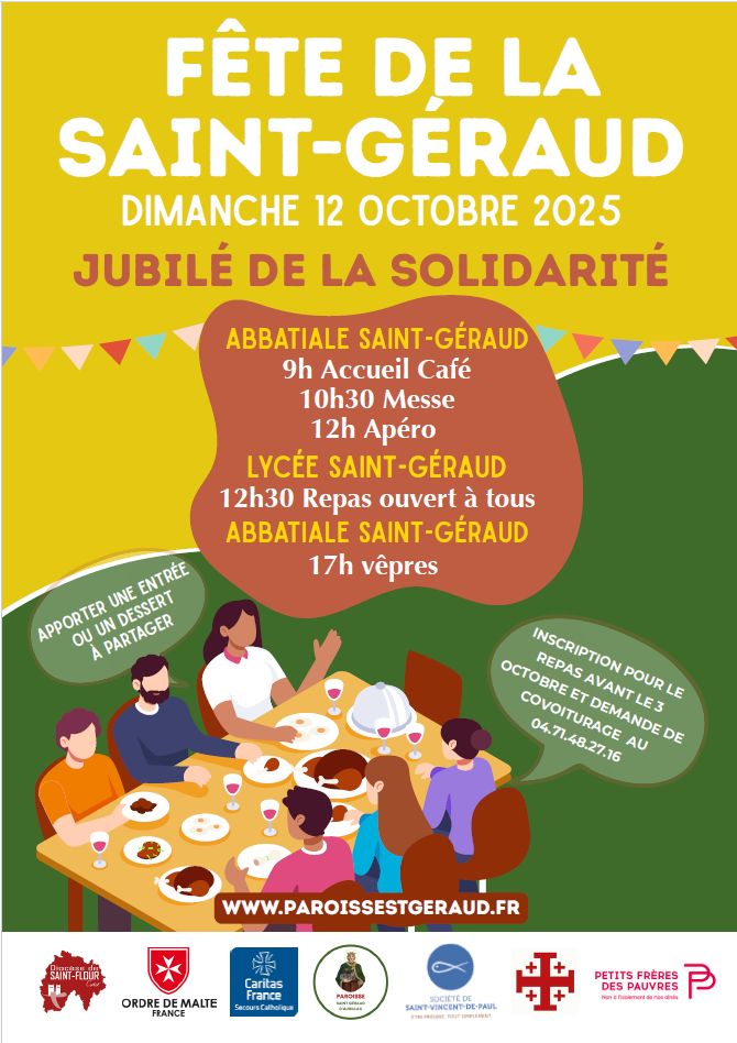 Fête de la Saint Géraud, jubilé de la solidarité 12 octobre 2025
Le programme et les infos : buff.ly/D28ZcQS