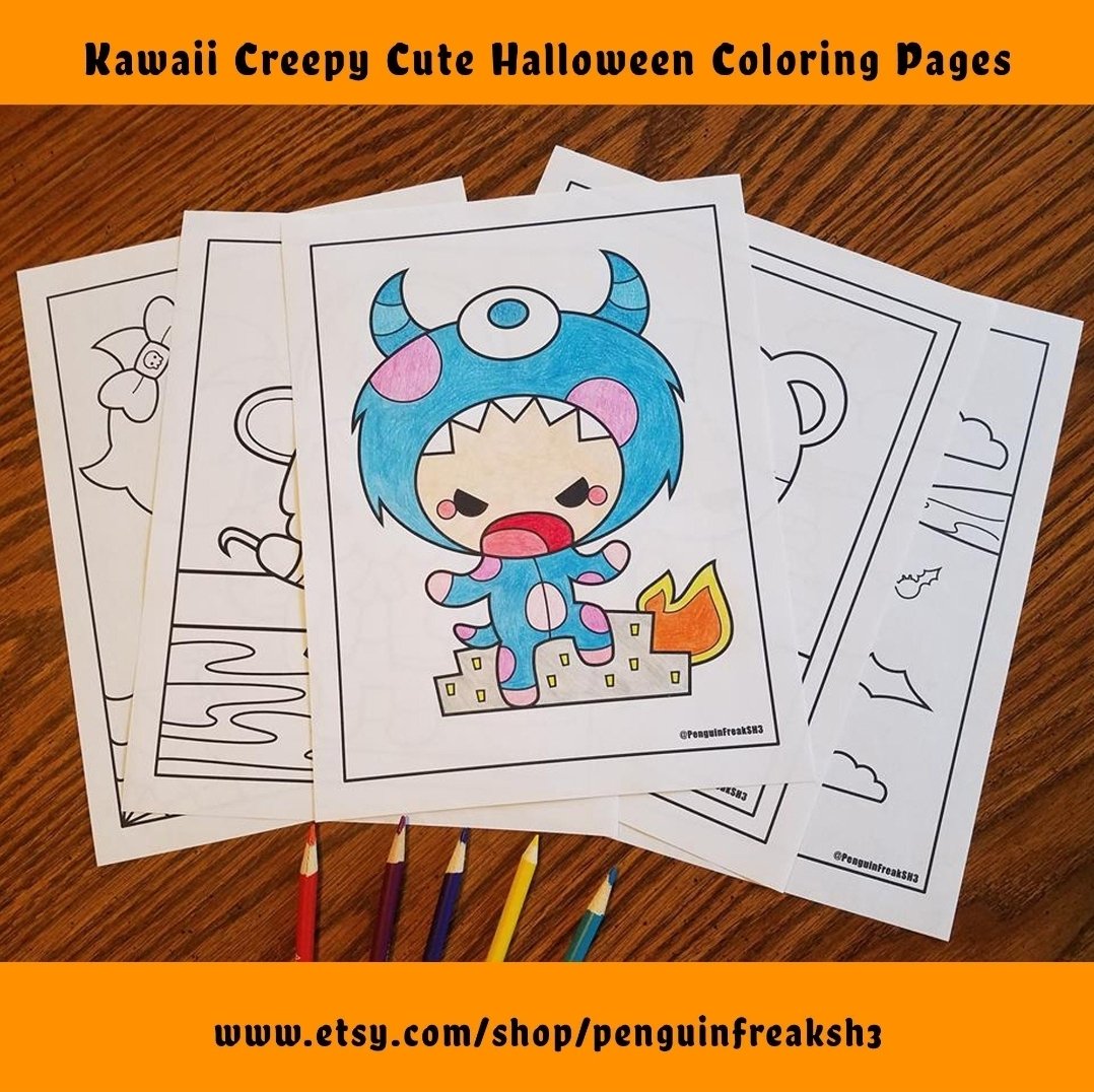 Cute #Halloween coloring pages are available on my Etsy shop!

Download, print, &amp; color again &amp; again! Transparent png files included to color digitally, too!

Find them here etsy.com/shop/PenguinFr…

Happy coloring!

#coloringpages #HalloweenVibes #coloring