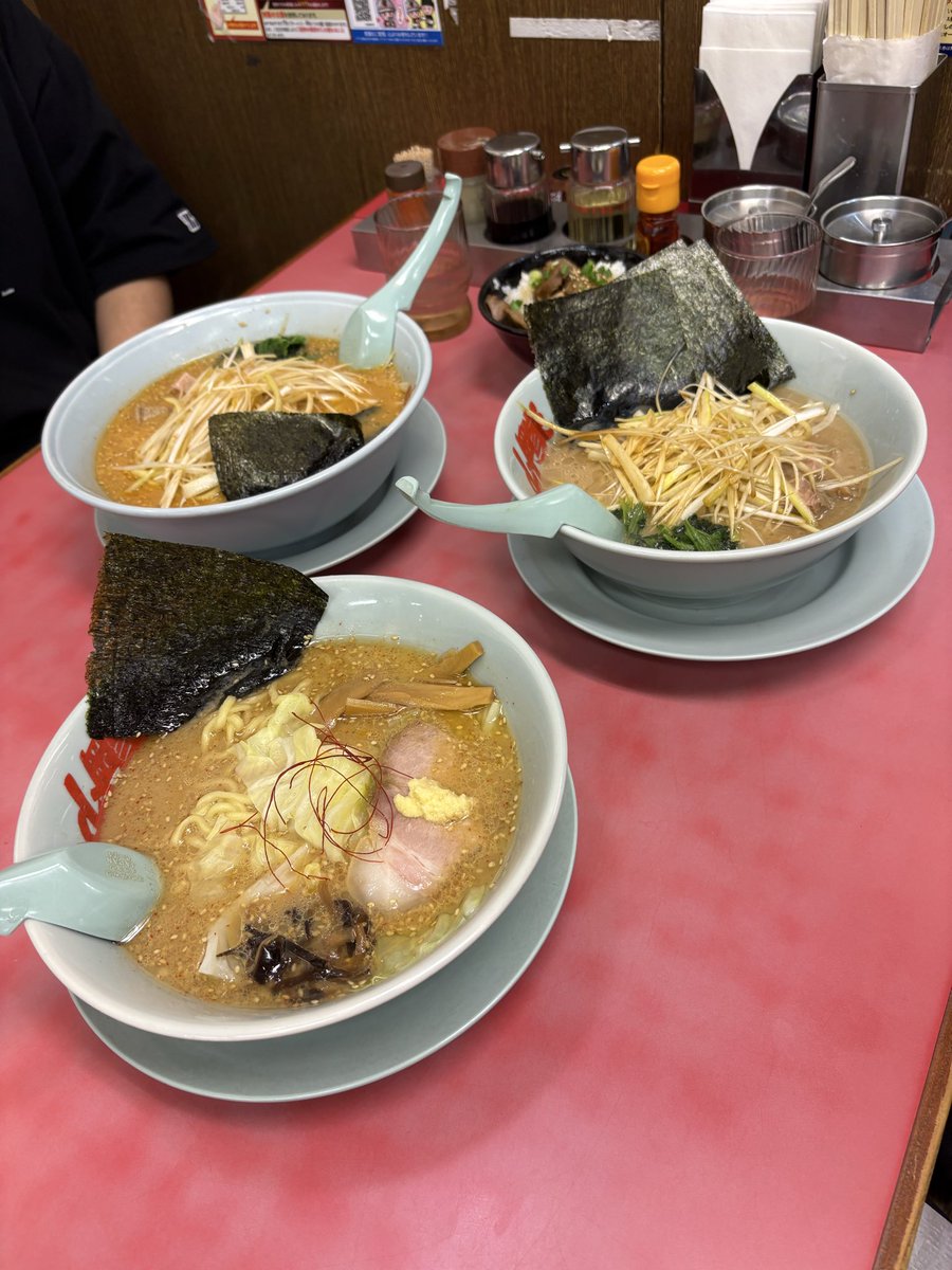 1名追加で深夜山岡家🍜
