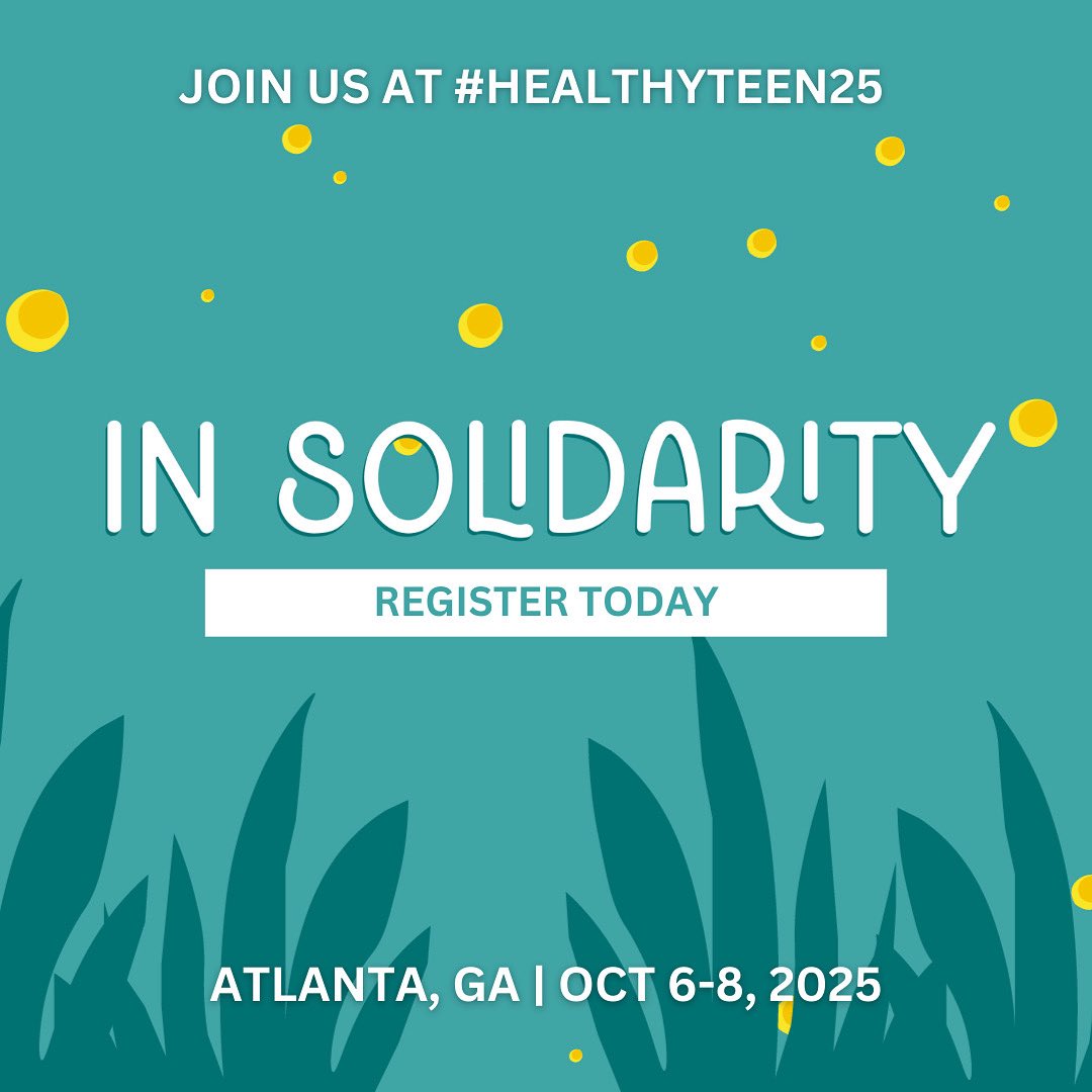 the_GCAPP's tweet image. Shine your light at #HealthyTeen25, October 6th-8th, in Atlanta, GA—a professional development opportunity for health teachers, counselors, clinicians, and caring adults everywhere.

Register today!
healthyteennetwork.org/conference/#ti…

#HealthyTeen25