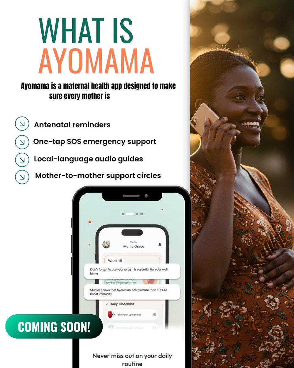 Ayomama_ng's tweet image. Ayomama is hope in the hands of every mother. 💜
Day 3 at Codefest Hackathon 2025  we’re building a promise  Every Mother is Never Alone. 
#MaternalHealth 
#CodefestAfrica #CodefestNigeriaHackathon2025 #GuinnessWorldRecordEdition #BuildForNigeria @codefestng   @CodefestNGHack