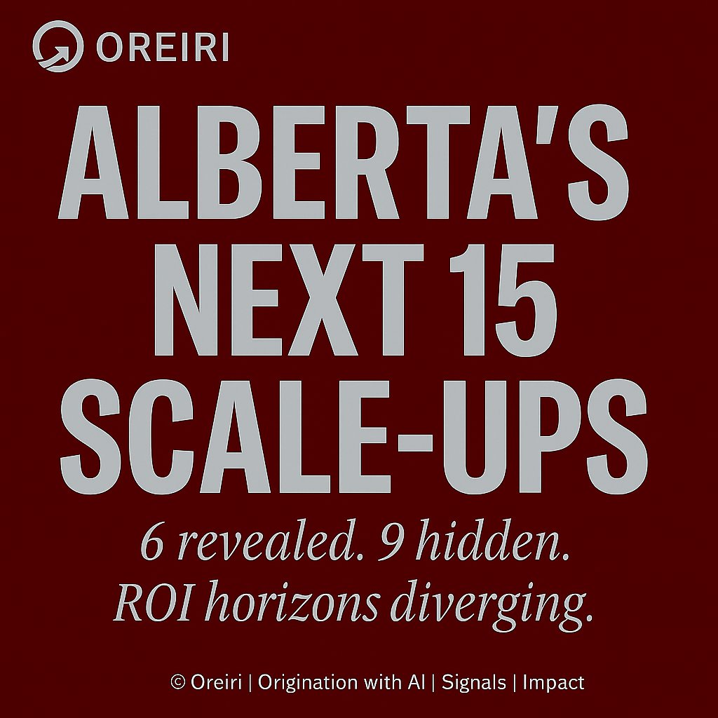 bazk's tweet photo. The costliest risk isn’t bad deals. It’s 𝗯𝗹𝗶𝗻𝗱 𝘀𝗽𝗼𝘁𝘀.

Alberta’s cluster isn’t just energy headlines. But fintech, AI, and energy transition bets 

ROI horizons diverging.
👉 Full radar here: https://t.co/sJbuVAv2fg

#BuildCanada #OreiriSignals #AlbertaInnovation https://t.co/rIY6CEp7Wm