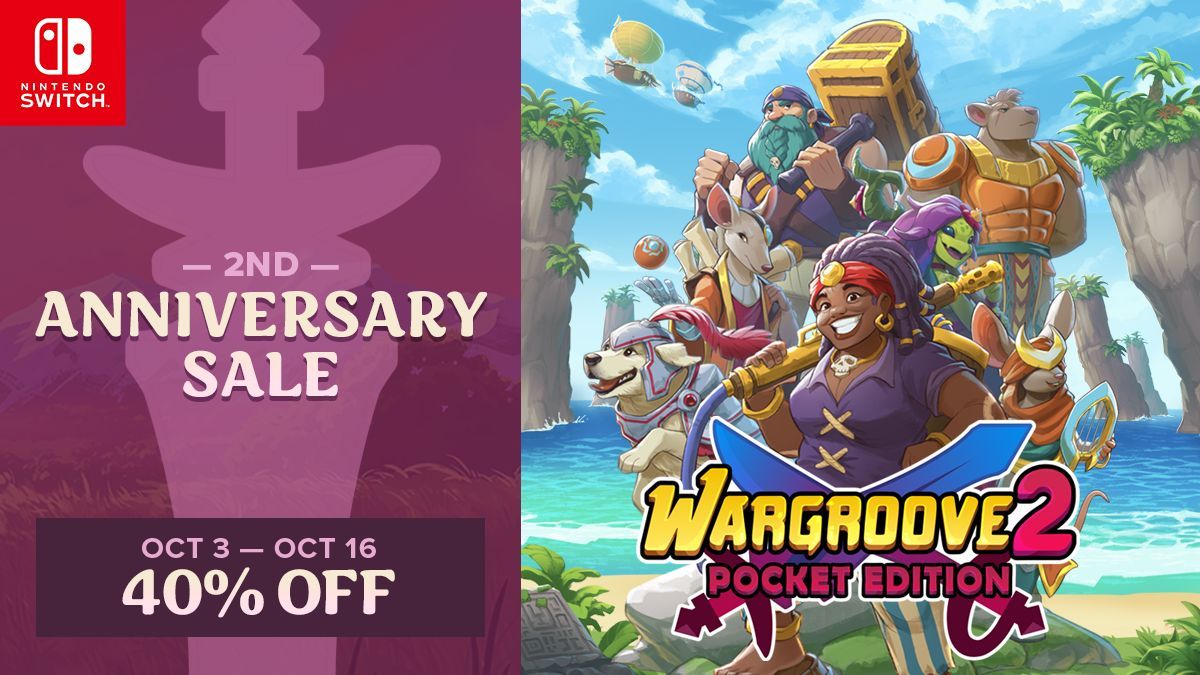 ChucklefishLTD's tweet image. Wargroove 2&apos;s 2nd Anniversary is just around the corner! ⚔️ 

To celebrate, we’ve put Wargroove 2 on sale on Steam and the Nintendo Europe store! 🥳

🔗: bit.ly/Wargroove2NOE