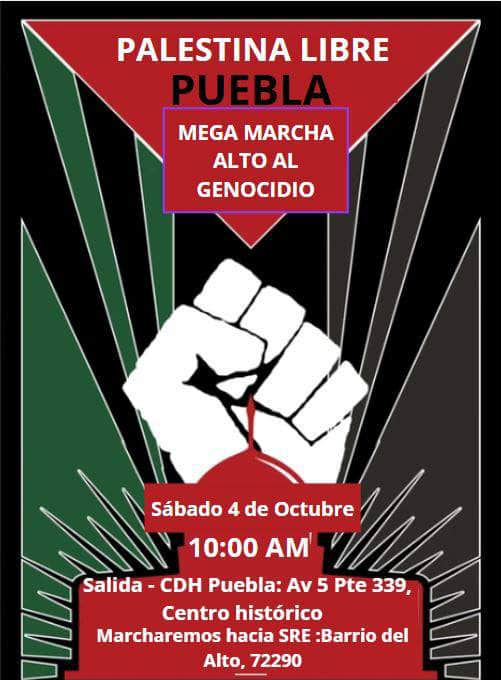 Sábado 4 de Octubre 
Zócalo de Puebla 
🍉🍉