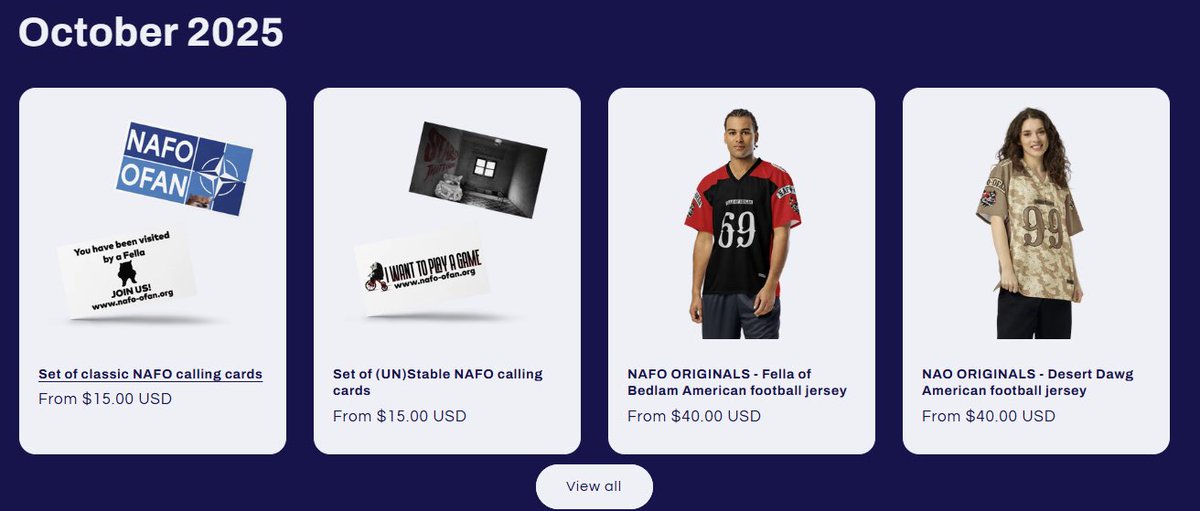 more merch, more invaders deleted! shop our spooky October drop now, and for an extra treat you can use code FUNK for 10% off.

nafo-ofan.org/collections/oc…