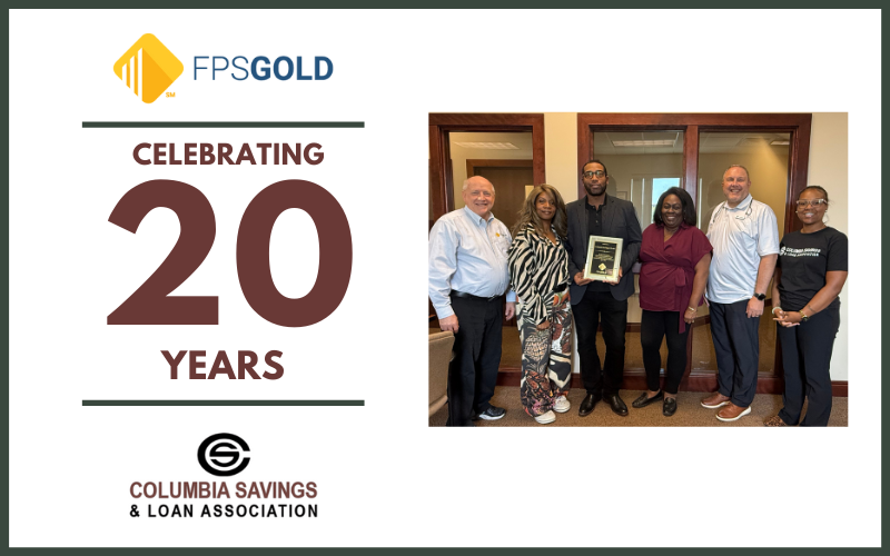 FPSGOLD's tweet photo. This month, we’re proud to celebrate 20 years of partnership with Columbia Savings &amp; Loan Association in Milwaukee, WI.

A huge thank you to the entire Columbia Savings &amp; Loan team for trusting FPS GOLD for more than two decades. https://t.co/PnUgBnGhfT