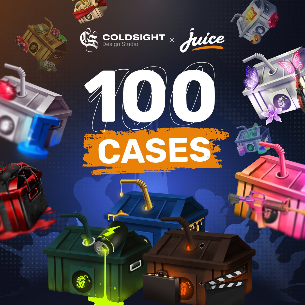 We made 100 cases for <a href="/juicedotgg/">Juice.gg 💦</a> — live on the site and ready to open.

Take a look 👉 tr.ee/dQAor7 

Use code "COLDSIGHT" or just click👉 juice.gg/r/coldsight

See more of our work:
🌐 coldsight.studio