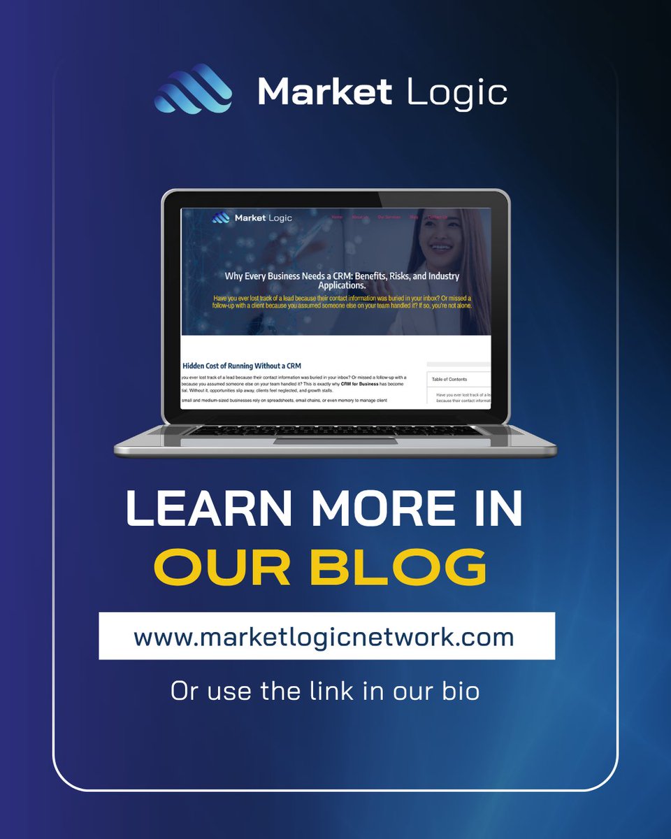 MarketLogicNet's tweet image. 🏠 Agents juggle endless inquiries—listings, open houses, ads. Yet 40% of leads get no callback.
CRM = game-changer:
✅ Auto-captures
✅ Tags + prioritizes
✅ 24h follow-ups
➡️ +30% faster replies, +20% more viewings, stronger trust.
👉 marketlogicnetwork.com/crm-for-busine…