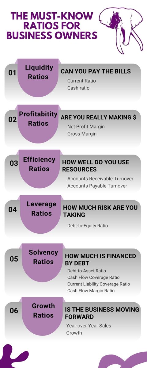 THE MUST KNOW Ratios for Business Owners 
eleccountconsulting.com

#BusinessOwners  #FinancialLiteracy  #financialeducation #aec  #ProfitMaster  #Eleccountconsulting #FinancialRatios  #NumbersDontLie #FinanceMadeSimple #BusinessStrategy #GrowYourBusiness #CFOtips #FractionalCFO