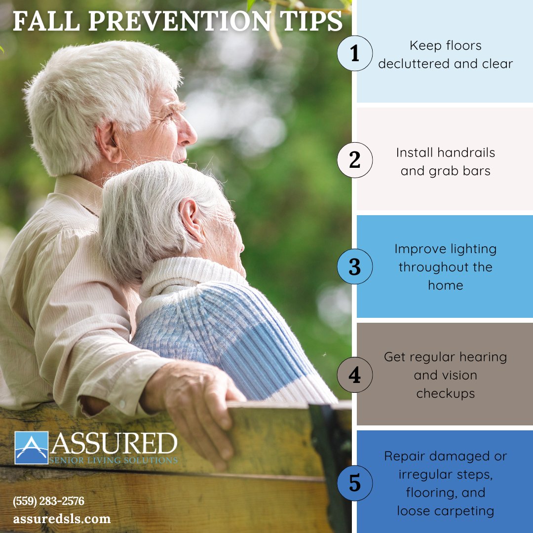 AssuredSls's tweet image. #FactsFriday - 1 in 4 older adults experiences a fall each year, often leading to serious injuries and hospital visits. Preventing falls can be as simple as removing clutter/tripping hazards, installing grab bars, improving lighting, and encouraging regular balance exercises.