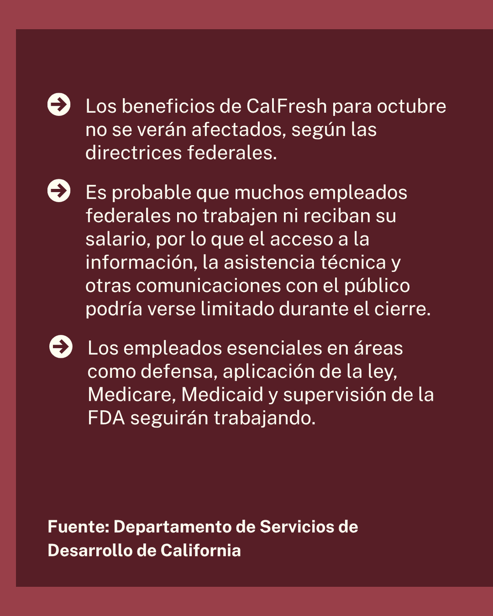 The federal government shutdown has important implications for Californians who rely on vital programs. Here’s what you need to know as of October 1, 2025 (Source: <a href="/CaliforniaDDS/">California DDS</a>).